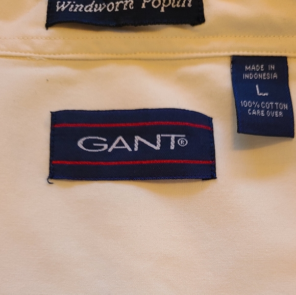 Gant, Men's Short Sleeve Button Down Shirt,  Size: Large Color: White - Picture 7 of 11